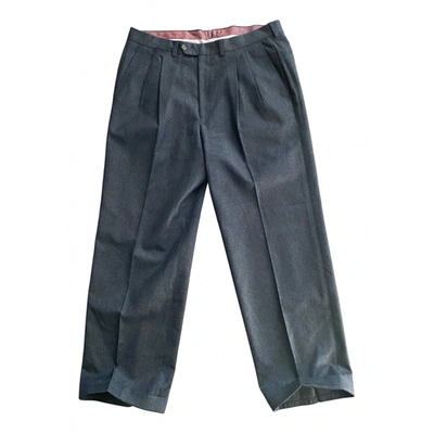 Pre-owned Ted Lapidus Wool Trousers In Anthracite