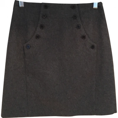 Pre-owned Jigsaw Wool Mini Skirt In Grey