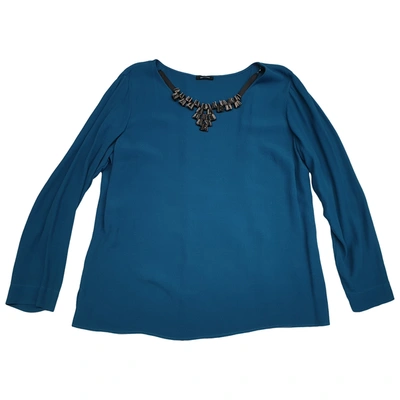 Pre-owned Elena Miro' Turquoise Viscose Top