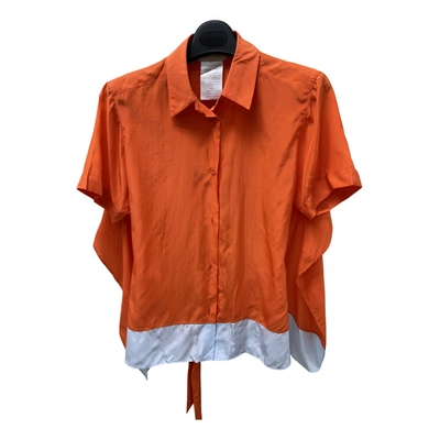 Pre-owned Emilio Pucci Silk Shirt In Orange