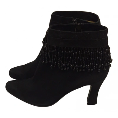 Pre-owned Charles Jourdan Ankle Boots In Black