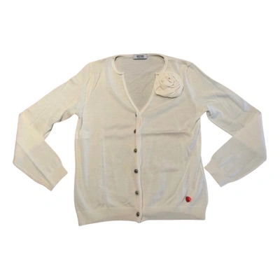Pre-owned Moschino Cheap And Chic Wool Cardigan In Ecru