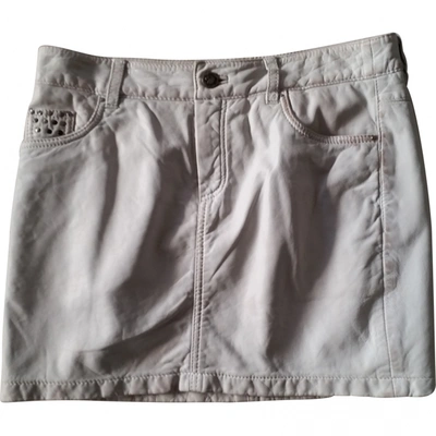 Pre-owned Oakwood Leather Mini-skirt In Grey
