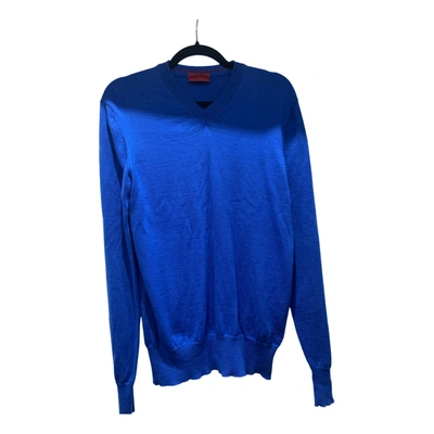 Pre-owned Hugo Boss Wool Knitwear & Sweatshirt In Blue
