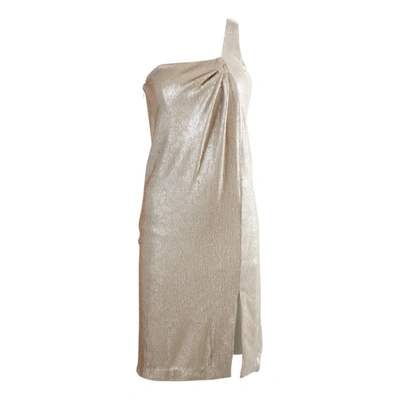 Pre-owned Halston Heritage Mid-length Dress In Beige