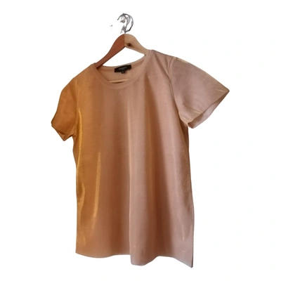 Pre-owned Selected T-shirt In Gold