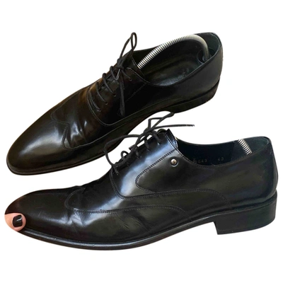 Pre-owned Cacharel Patent Leather Lace Ups In Black