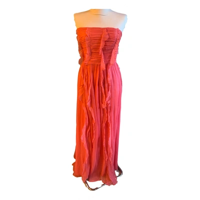 Pre-owned Marella Silk Maxi Dress In Red