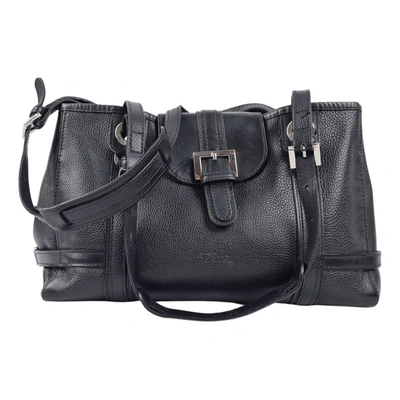 Pre-owned Longchamp Leather Handbag In Black