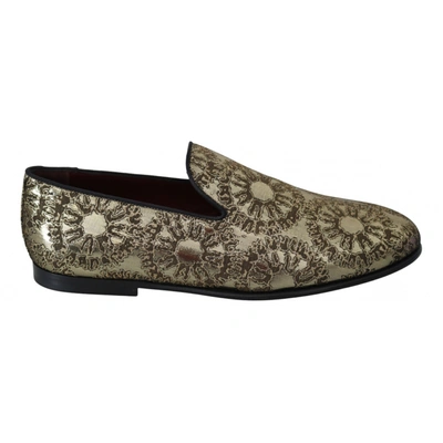 Pre-owned Dolce & Gabbana Cloth Flats In Gold