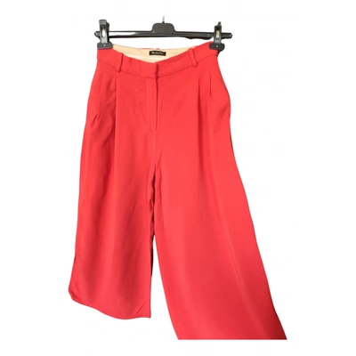 Pre-owned Massimo Dutti Large Pants In Red