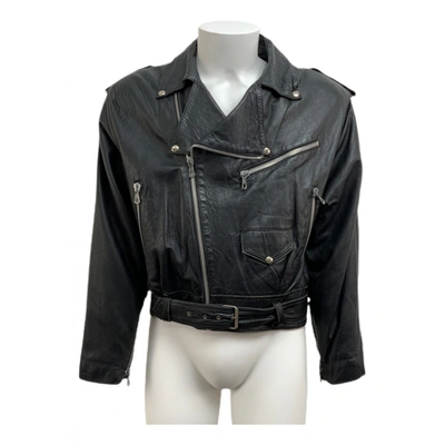 Pre-owned Sartoriale Leather Jacket In Black