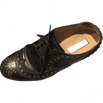 Pre-owned Office London Leather Lace Ups In Black