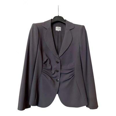 Pre-owned Armani Collezioni Wool Short Vest In Grey