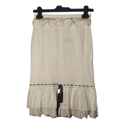 Pre-owned Dolce & Gabbana Mid-length Skirt In White