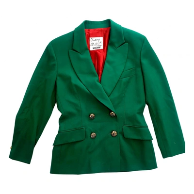 Pre-owned Moschino Cheap And Chic Wool Blazer In Green