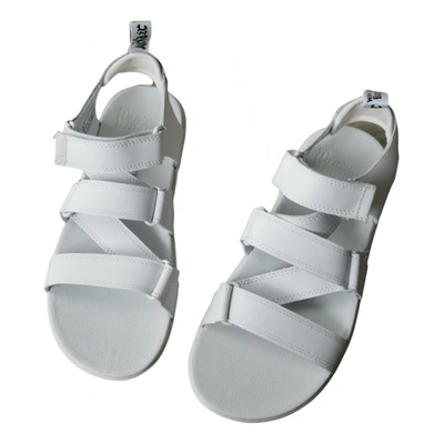 Pre-owned Dr. Martens' Leather Sandal In White