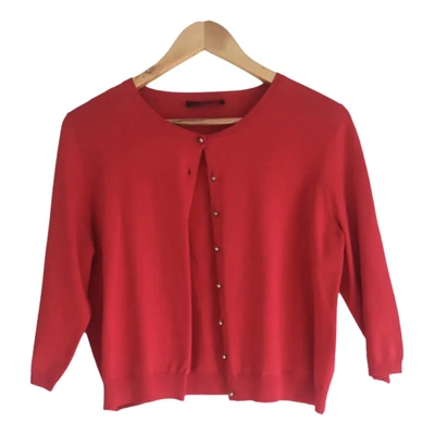Pre-owned Carolina Herrera Wool Short Vest In Red
