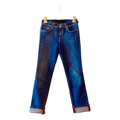 Pre-owned Blumarine Straight Jeans In Blue