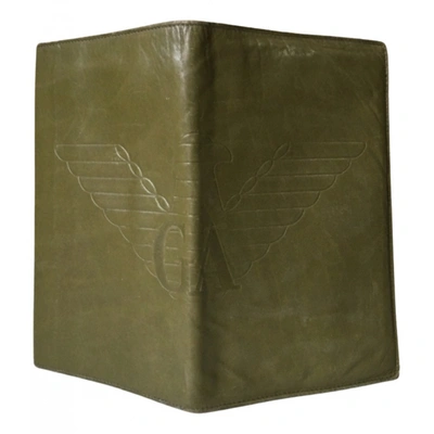 Pre-owned Giorgio Armani Leather Small Bag In Green