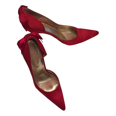 Pre-owned Lk Bennett Cloth Heels In Red