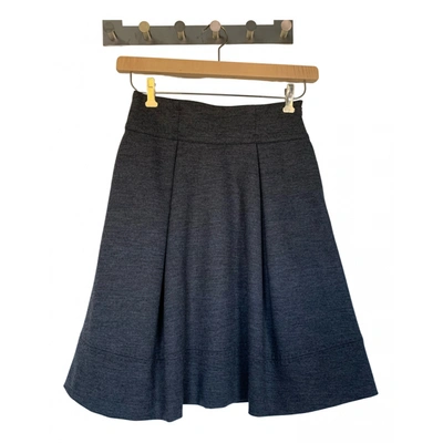 Pre-owned Max & Co Wool Mid-length Skirt In Grey