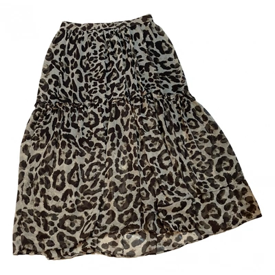 Pre-owned Ndc Maxi Skirt In Brown
