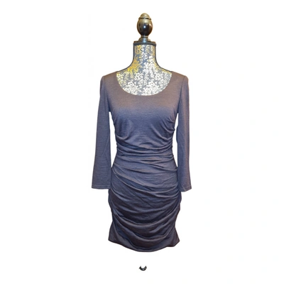 Pre-owned Dolce & Gabbana Wool Mini Dress In Grey