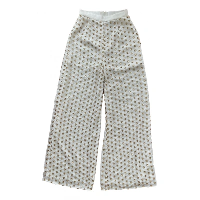 Pre-owned Finders Keepers Large Pants In White