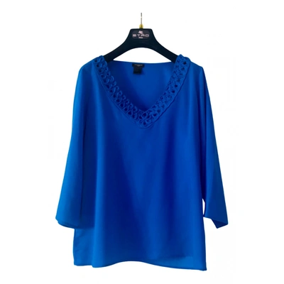 Pre-owned Ann Taylor Silk Shirt In Blue