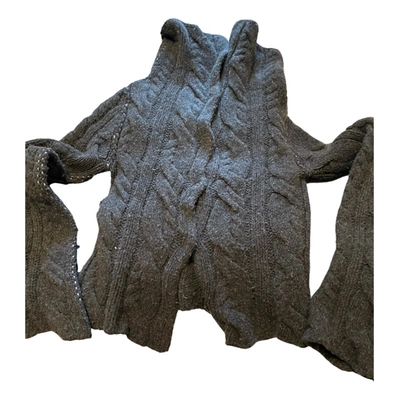 Pre-owned Dondup Wool Cardigan In Anthracite