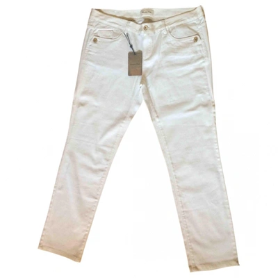Pre-owned Massimo Dutti Slim Pants In White
