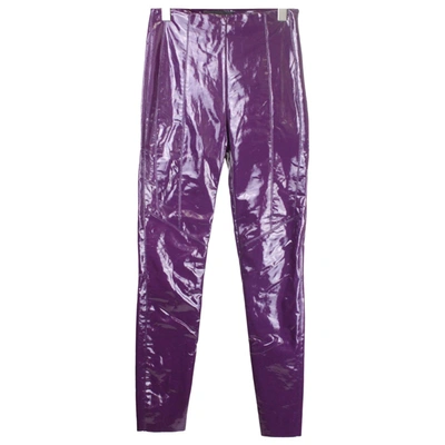 Pre-owned Pinko Trousers In Purple