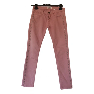 Pre-owned Shine Slim Jeans In Pink