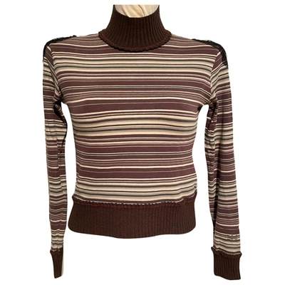 Pre-owned Replay Jersey Top In Brown
