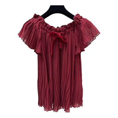 Pre-owned Vivienne Tam Silk Blouse In Red