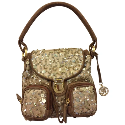 Pre-owned Blumarine Glitter Handbag In Beige