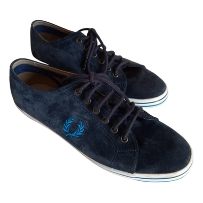 Pre-owned Fred Perry Low Trainers In Blue