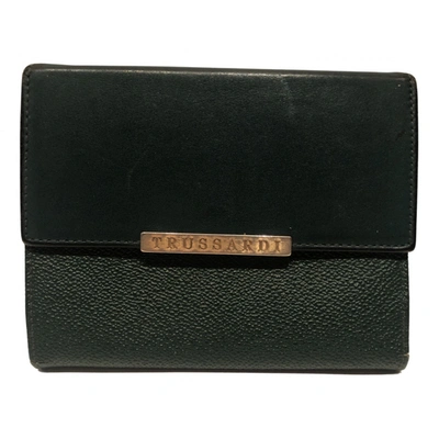 Pre-owned Trussardi Leather Wallet In Green