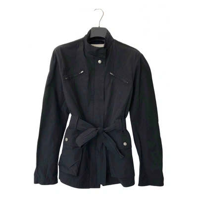 Pre-owned Geox Trench Coat In Black