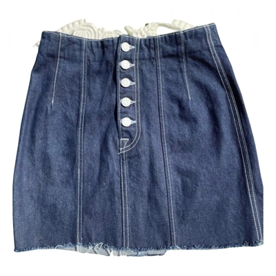 Pre-owned Grlfrnd Mini Skirt In Blue