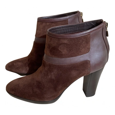 Pre-owned Roger Vivier Ankle Boots In Brown