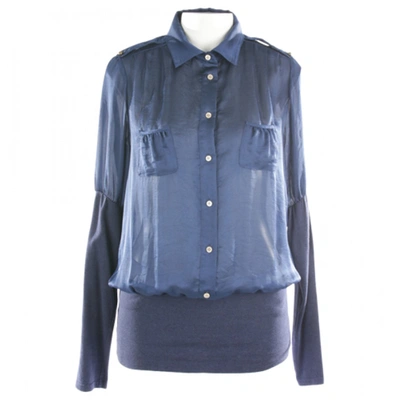 Pre-owned Patrizia Pepe Blue Polyester Top