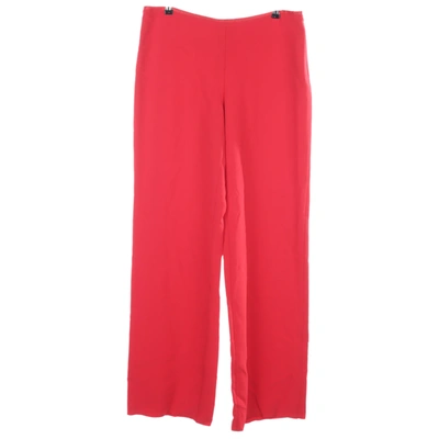 Pre-owned Emporio Armani Trousers In Red