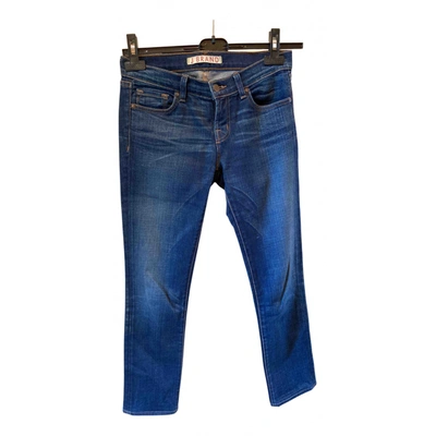 Pre-owned J Brand Straight Pants In Blue