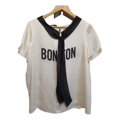 Pre-owned Moschino Cheap And Chic Silk Blouse In Ecru