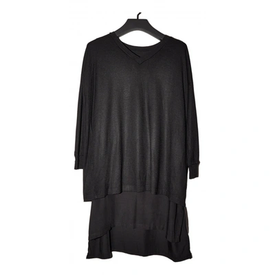 Pre-owned Y's Wool Mid-length Dress In Black