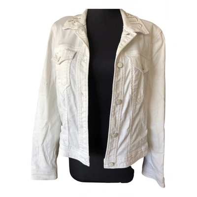 Pre-owned Marc Cain Short Vest In White