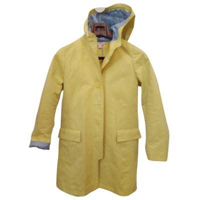 Pre-owned Brooks Brothers Trench Coat In Yellow