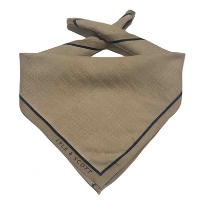 Pre-owned Lyle & Scott Silk Handkerchief In Brown